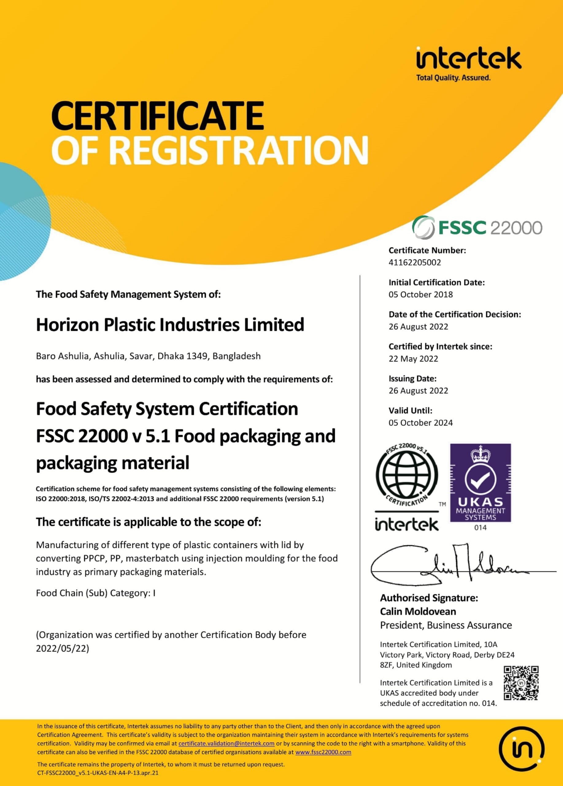 FSSC-22000v5.1-Certificate-Horizon